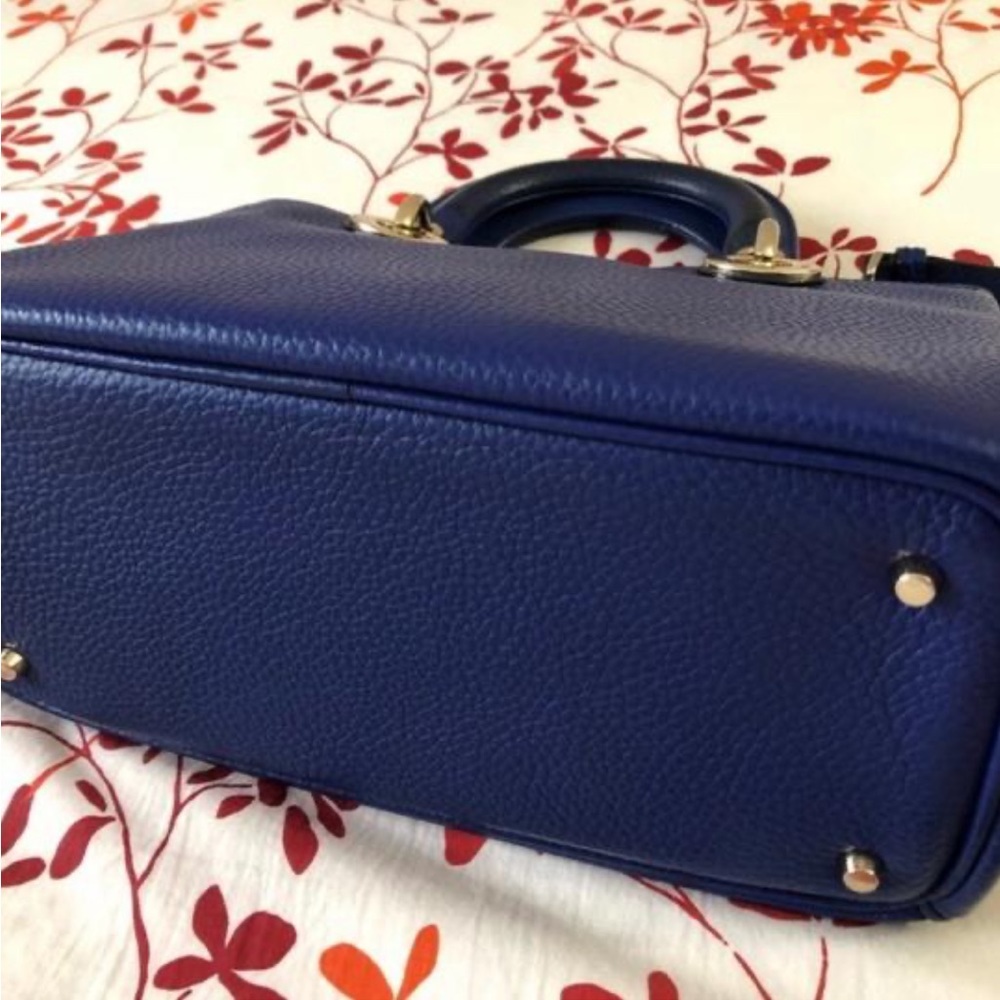 Mini Diorissimo Cobalt Blue Leather Crossbody Bag Gem